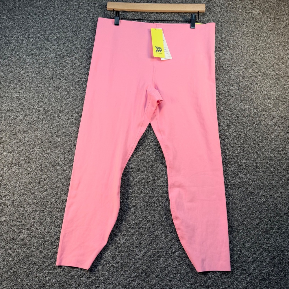 All in Motion Super Flex Bonded Leggings Pink XXL Ultra High Rise 7/8 Length NEW